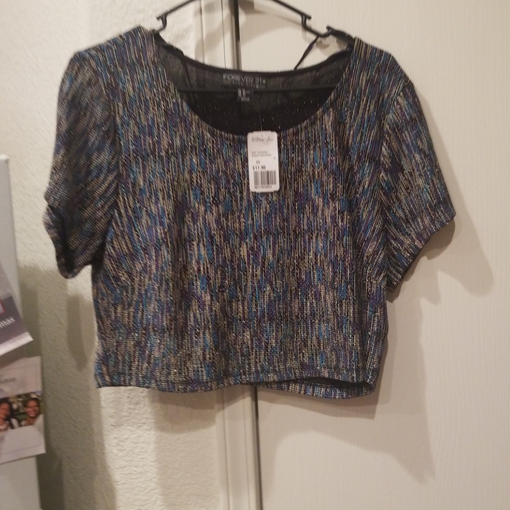 Blue chop top